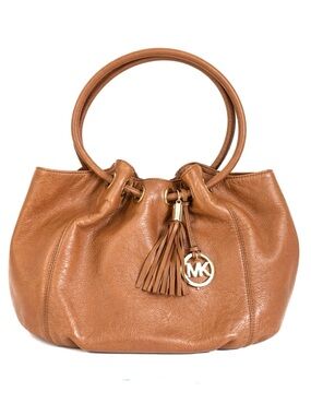 Michael Kors Tan Leather Tassel Satchel